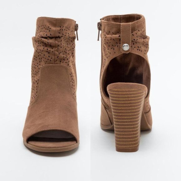 Francesca's | NWT Veruca Peep Toe Bootie - Picture 3 of 9